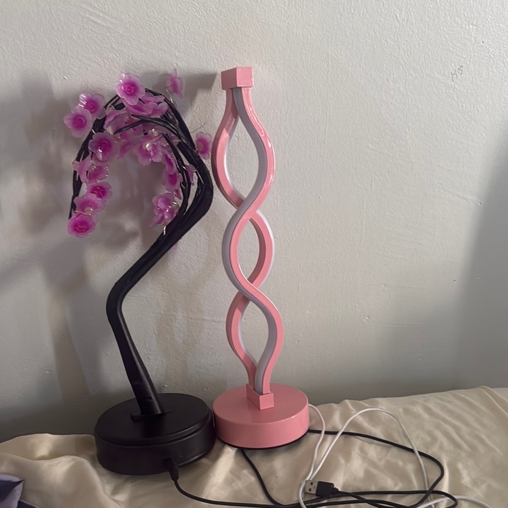 Pink and Black Modern Table Lamps